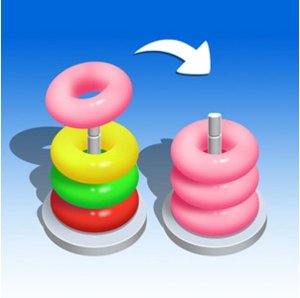 Color Sorting Hoops Puzzle Game - Logic Puzzle Game