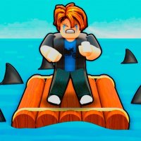 Raft Fishing Adventure with Cute Characters